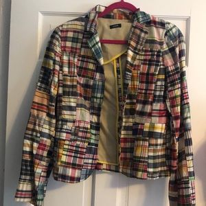 J. Crew plaid blazer